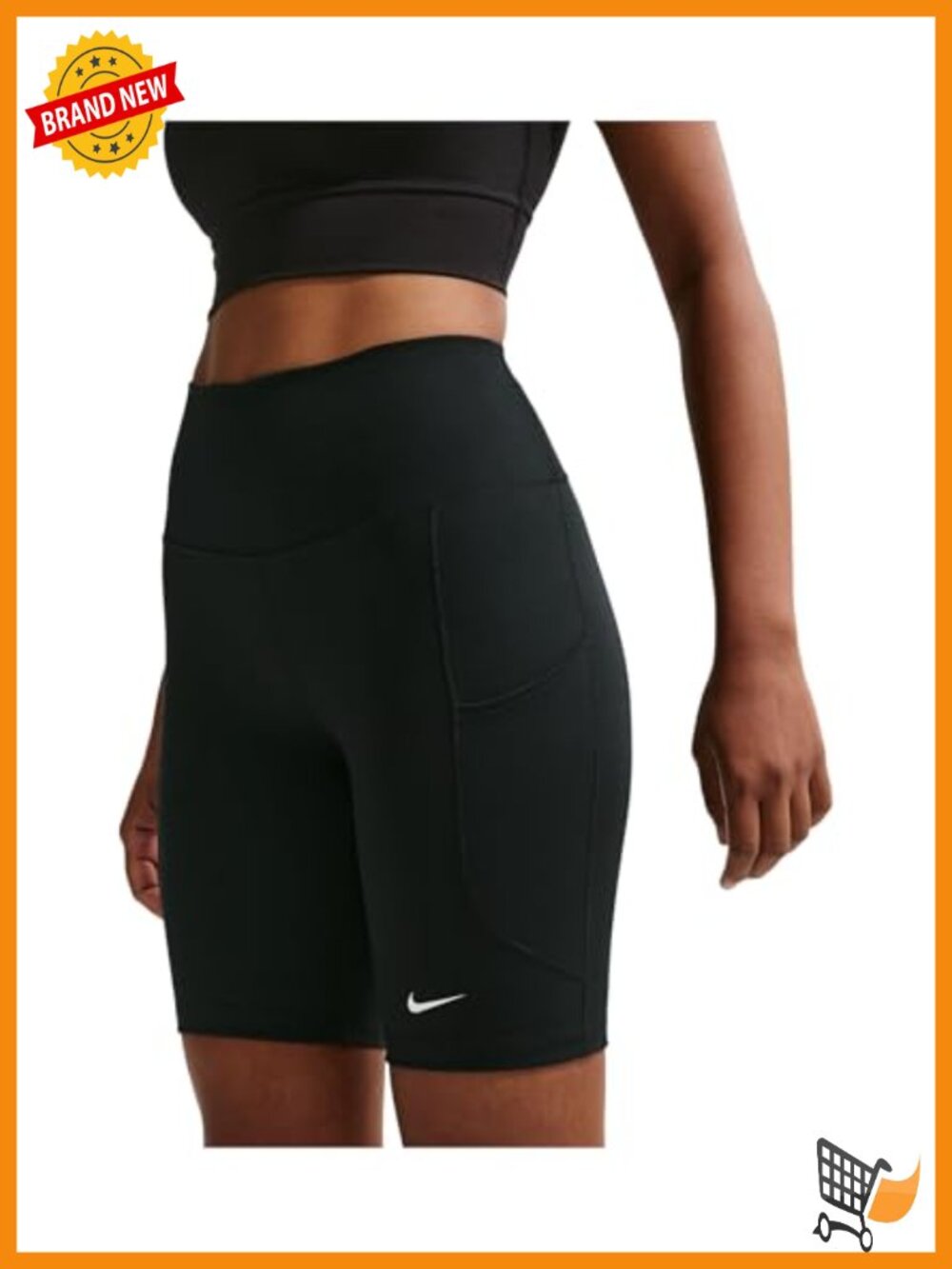 High-Waisted 8" Bike Shorts With Pockets